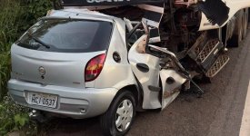 Motorista morre após colidir com caminhão, em Santa Rita do Tocantins