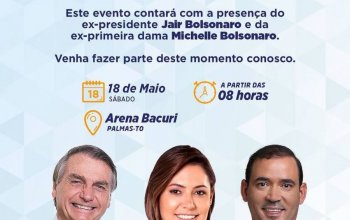 Bolsonaro participará de evento do Progressistas em Palmas no mês de maio