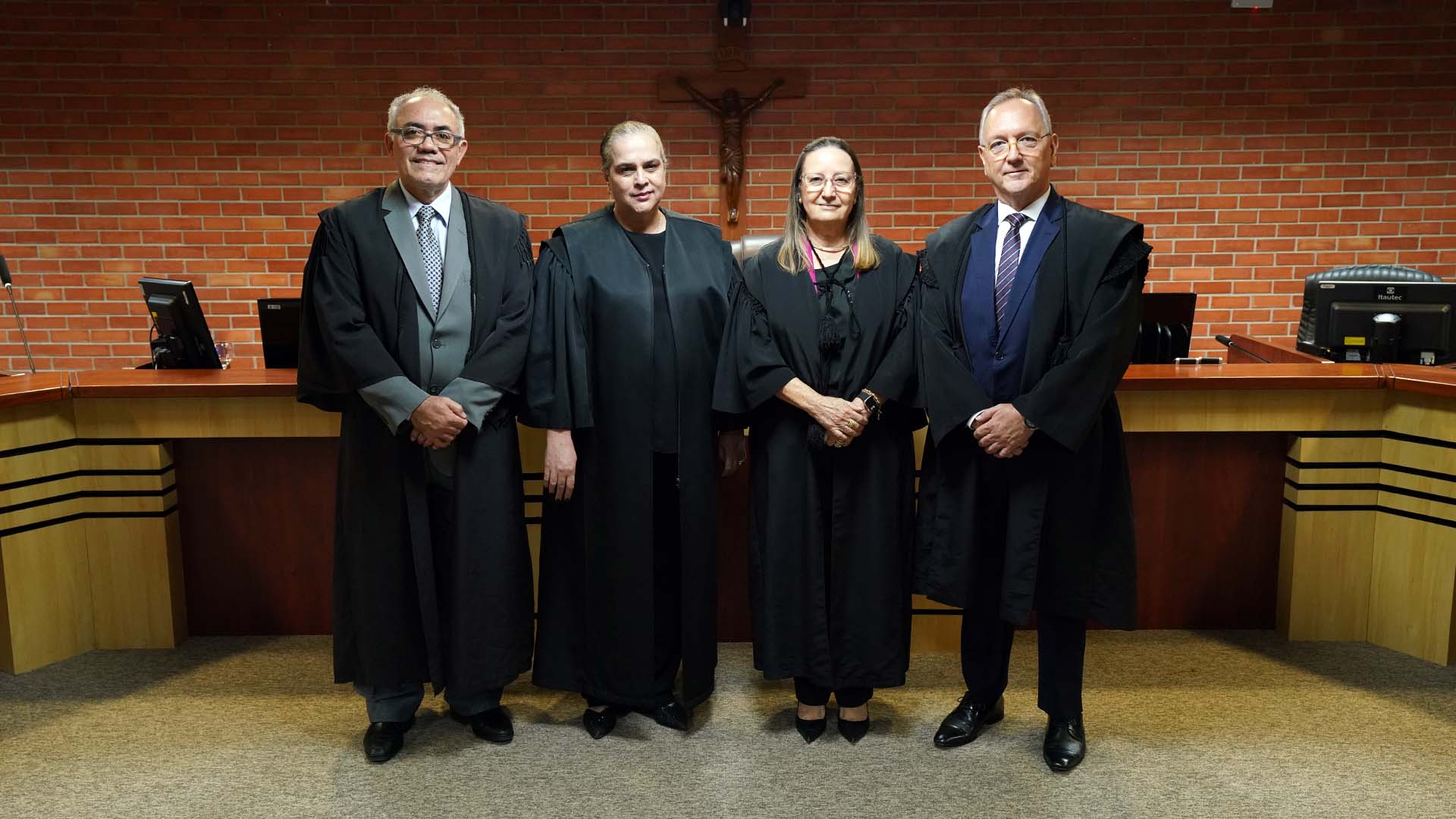 Eleitos para o biênio 2025/2027, desembargadores Adolfo Amaro, Jacqueline Adorno, Maysa Vendramini e Pedro Nelson (Esq p/ dir)