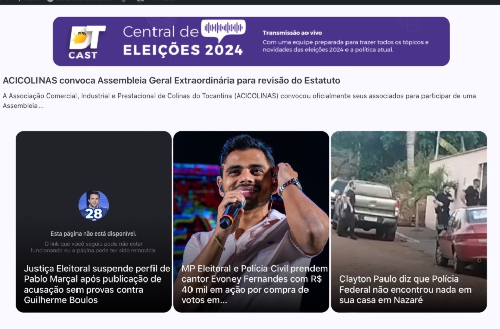 Equipe do Diário Tocantinense acompanha em tempo real as votações e apurações das eleições nas principais cidades do Tocantins.