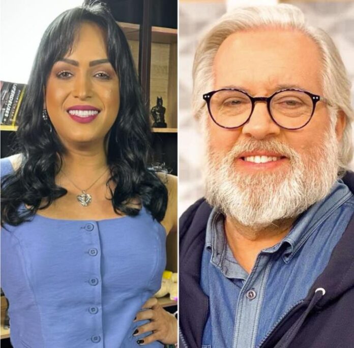 Lisa Gomes e Leão Lobo formam a nova dupla à frente do TV Fama, marcando um momento histórico na televisão brasileira.