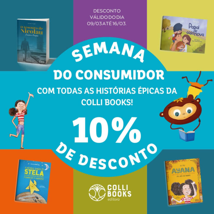 Colli Books lança campanha especial para o Dia do Consumidor com 10% de desconto em todo o acervo literário