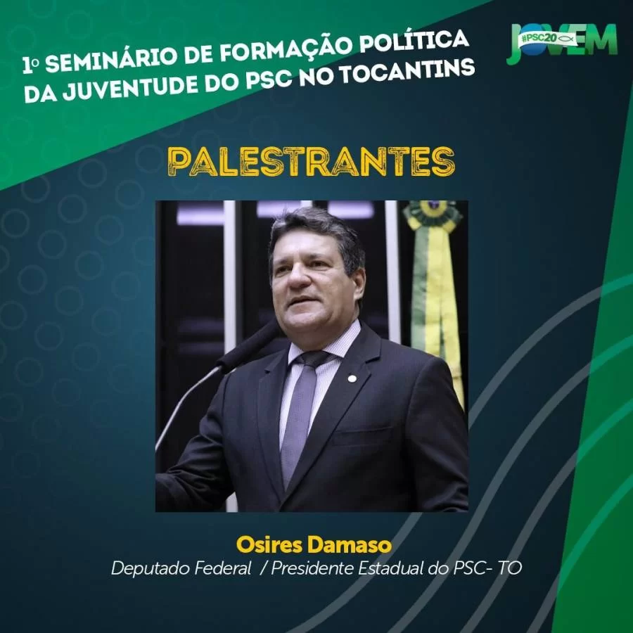 Damaso participa do 1Â° seminário de formação política da juventude do PSC TO em Araguaína
