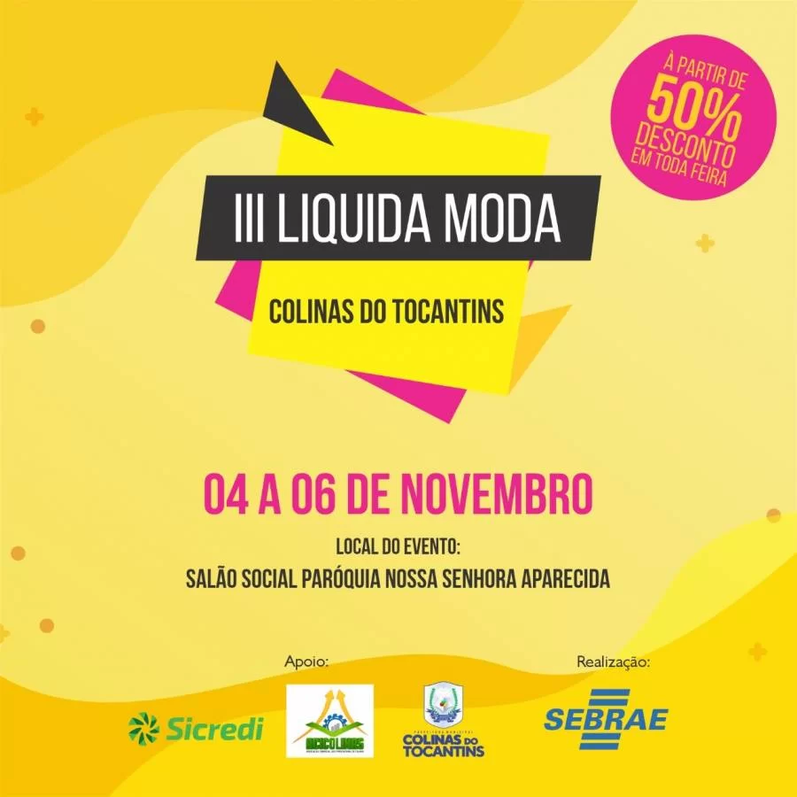 Sebrae realizará o Liquida Modas 3ª edição em Colinas