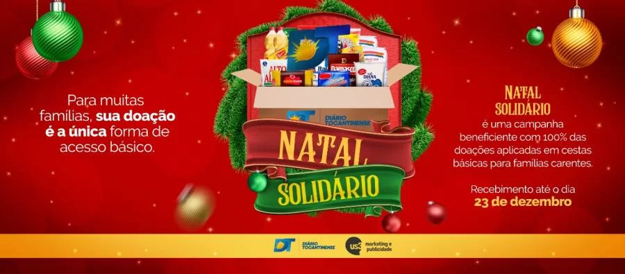 Natal solidário: primeira edição da campanha visa arrecadar alimentos para famílias carentes