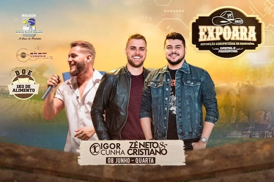 Zé Neto fratura costelas e dupla cancela show na Expoara 2022