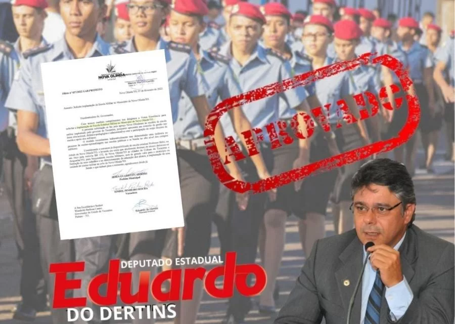 Pedido do Dep. Dertins que possibilita criação de Colégio Militar em Nova Olinda é atendido