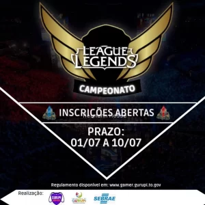 Campeonato em Gurupi de League Of Legends e outros Gamers abre as inscrições; confira