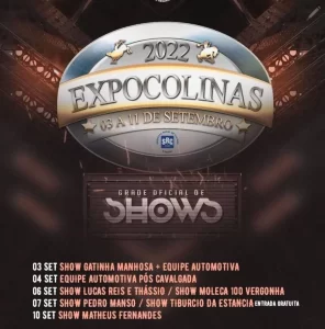 SRC divulga programação da Expocolinas 2022; confira