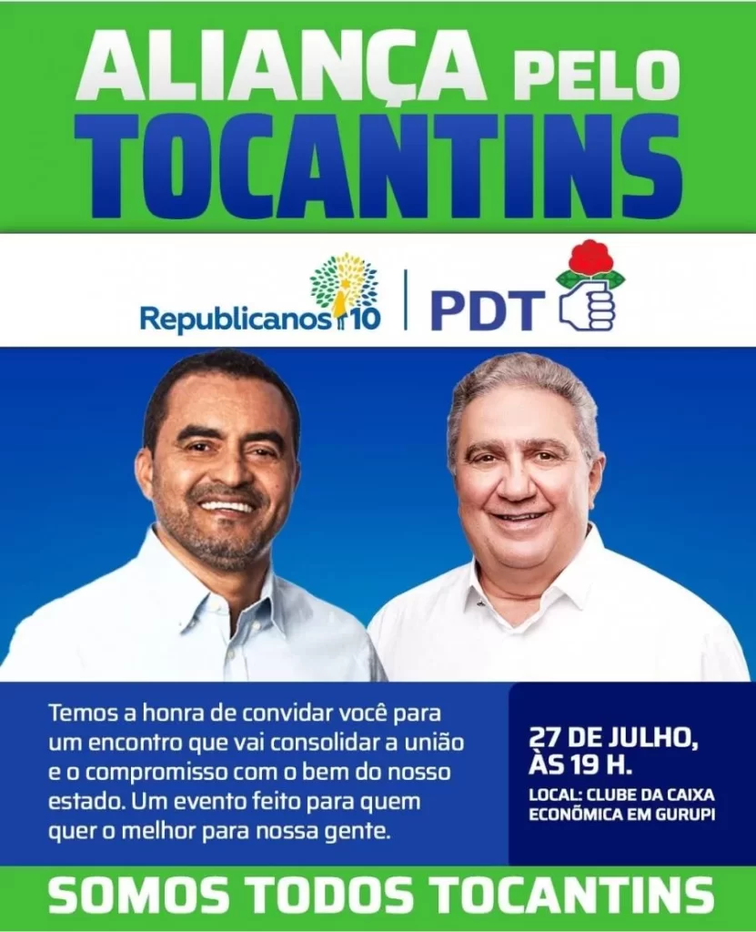 Wanderlei Barbosa e Laurez Moreira oficializam aliança em evento que acontecerá em Gurupi