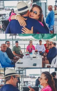 Na semana da convenção Kátia se movimenta e encontra com Dimas em praia no Bico