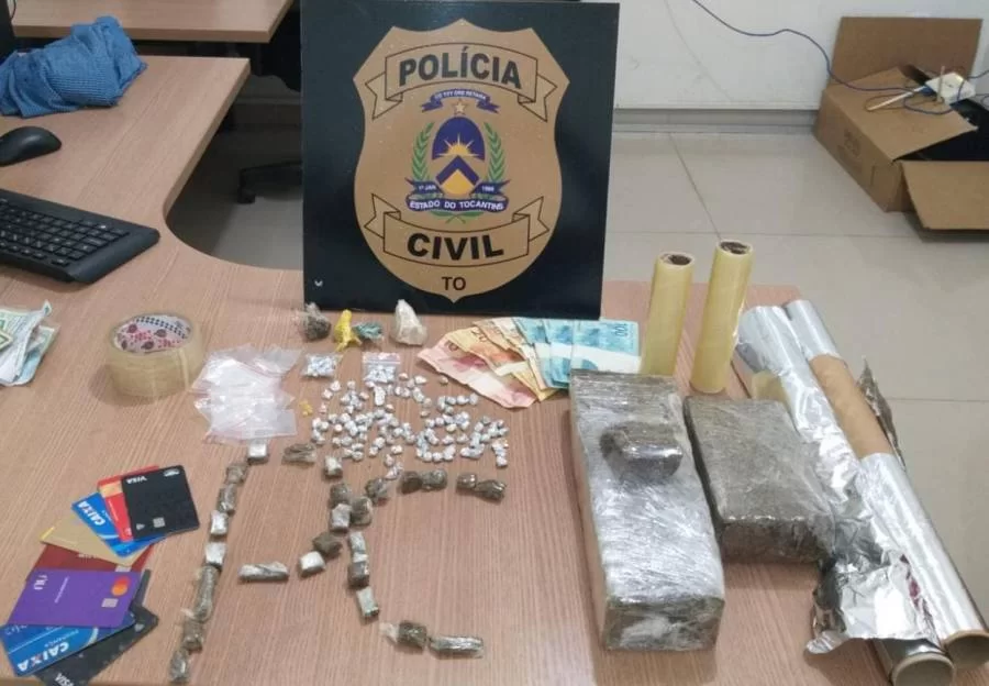 Polícia Civil prende casal com mais de 2 kg de maconha e crack em Araguaína