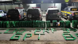 Polícia apreende 800 kg de maconha escondida debaixo de sacos de ração em Talismã