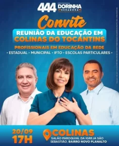 Dorinha, Wanderlei e Laurez promovem nesta terça-feira, 20, reunião para profissionais da educação em Colinas