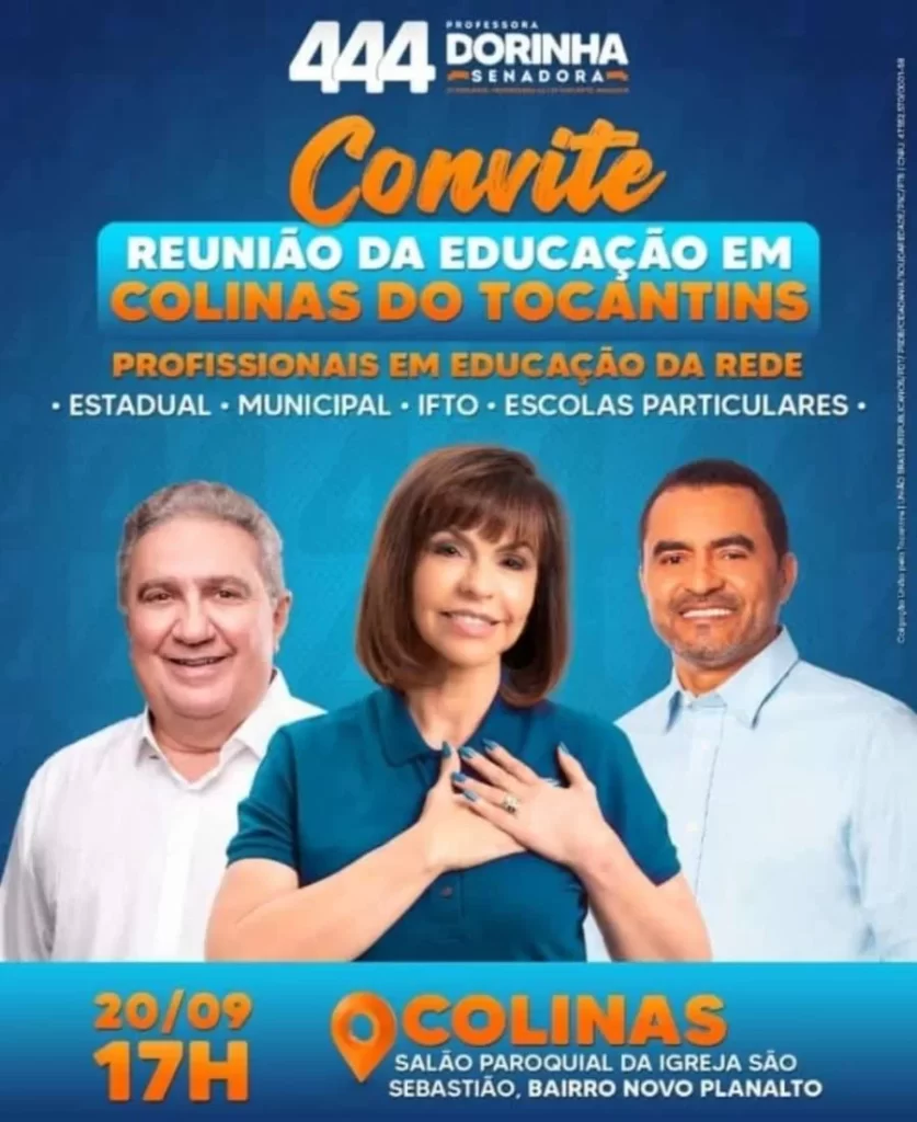 Dorinha, Wanderlei e Laurez promovem nesta terça-feira, 20, reunião para profissionais da educação em Colinas