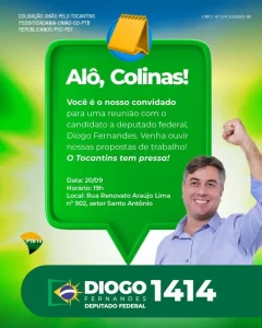 Diogo Fernandes mobiliza comunidade Santo Antônio, em Colinas nesta quarta, 21 para reunião política