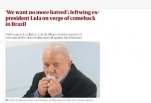 Imprensa internacional coloca Lula Ã  beira da vitória sobre Bolsonaro
