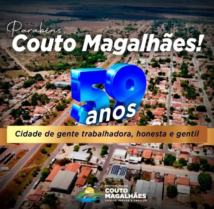 Com programação especial, prefeitura inicia comemorações dos 59 anos de Couto Magalhães nesta quinta, 03