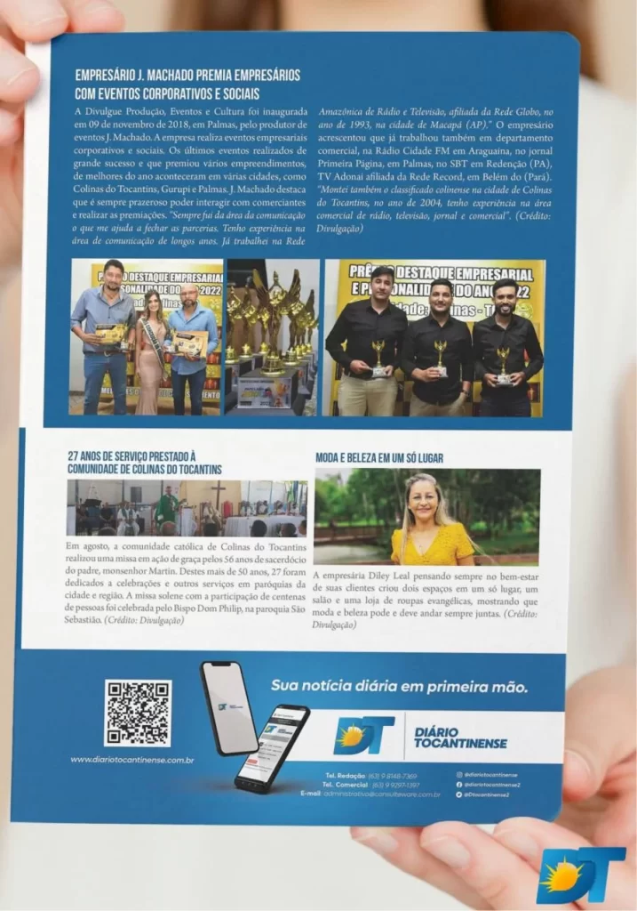 DIÃRIO TOCANTINENSE PRESENTE NA REVISTA CENARIUN