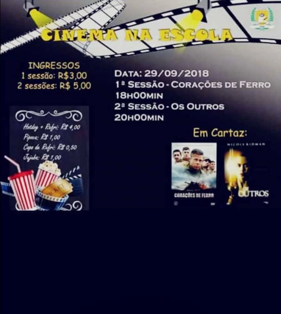 Cinema na Escola: projeto dos alunos do ColÃÂ©gio Militar para o fim de semana