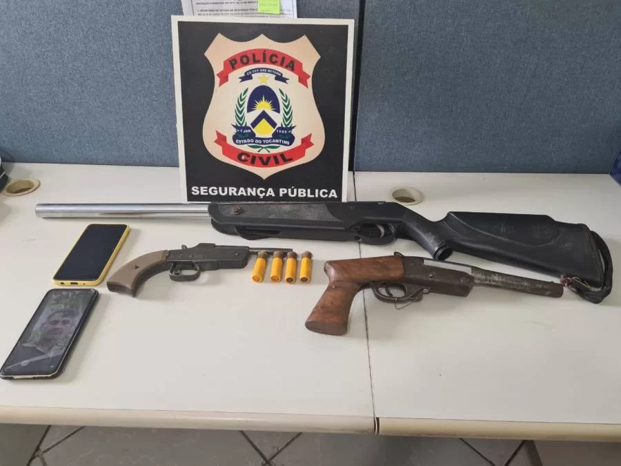 Quadrilha é presa com arsenal de armas, drogas e munições, durante ação conjunta da PM e PC em Guaraí