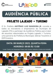 Sebrae realiza audiÃªncia pública para apresentar resultados do Lajeado + Turismo