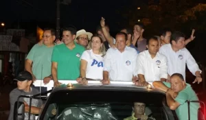 Dulce Miranda participa de carreata oficializando apoio a Vicentinho Alves