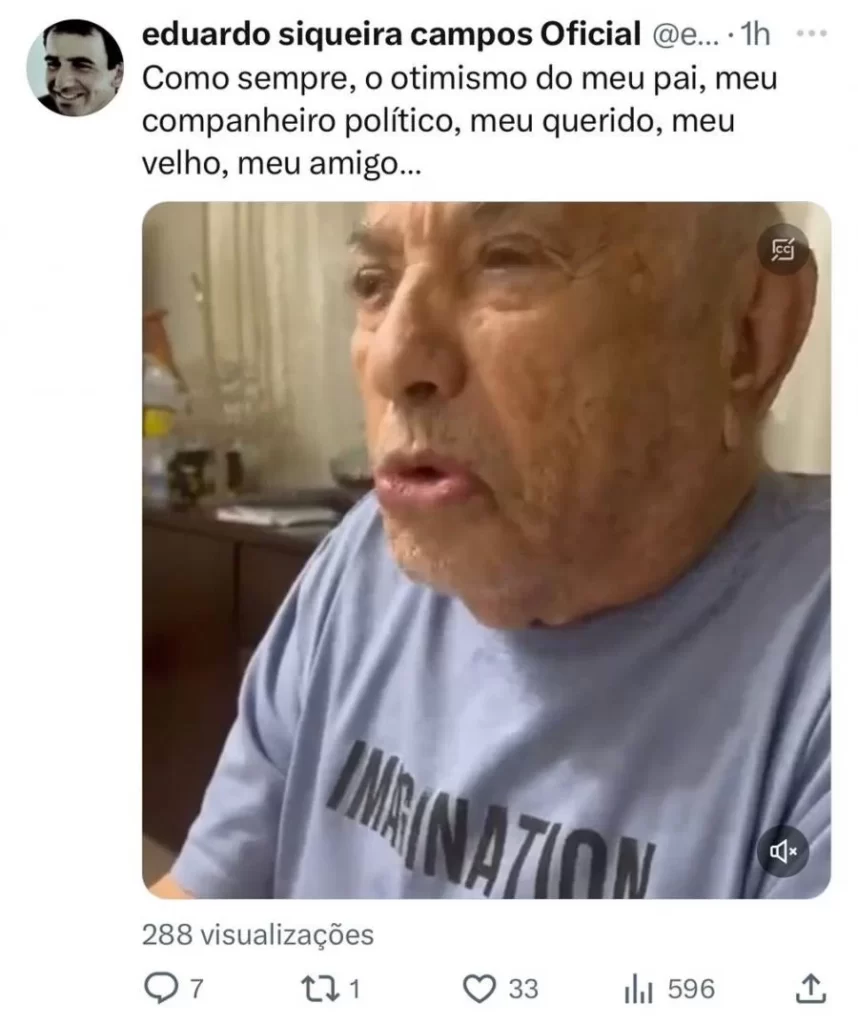 "Estará Ã  altura da confiança do povo", afirma Siqueira Campos ao comemorar retorno do filho, Eduardo Ã  vida pública