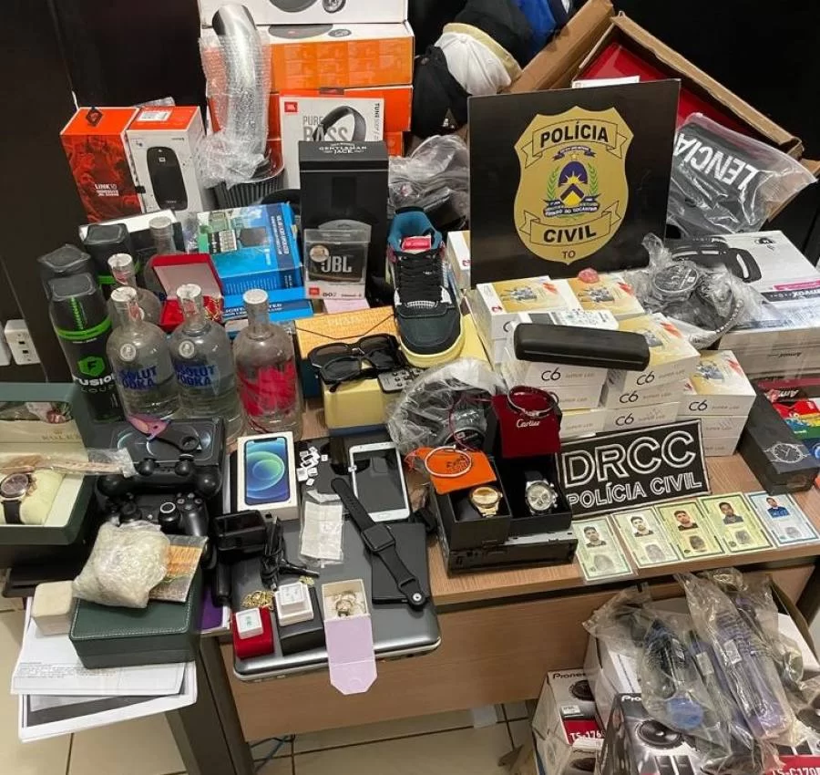 Operação da Polícia Civil apreende dezenas de mercadorias adquiridas de forma ilegal em Palmas e Colinas
