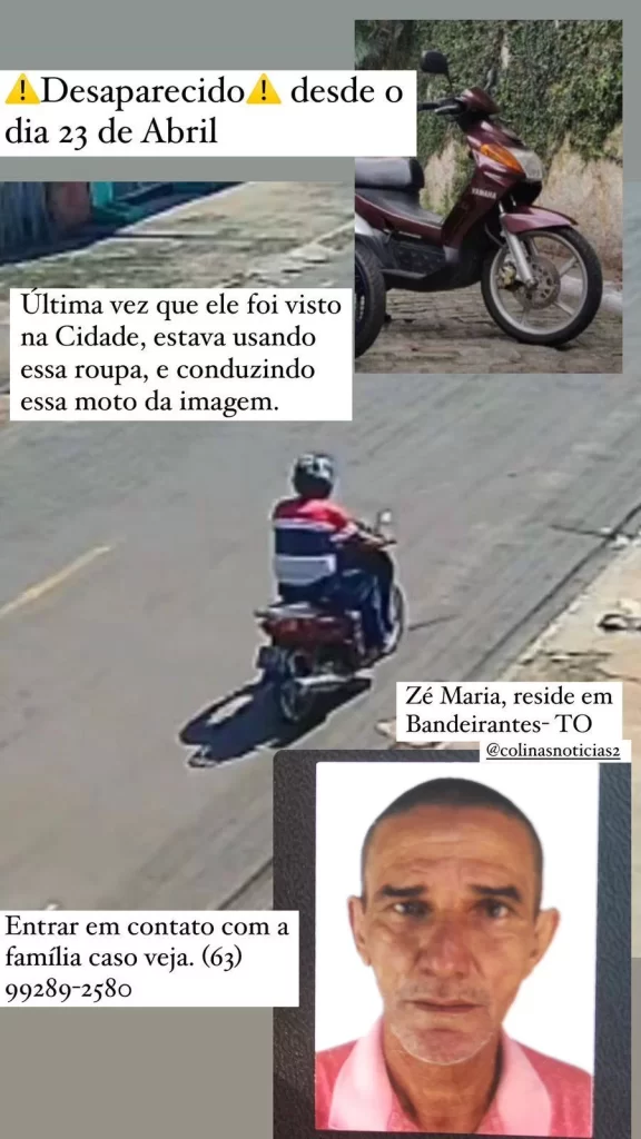 Família procura por parente desaparecido em Bandeirantes