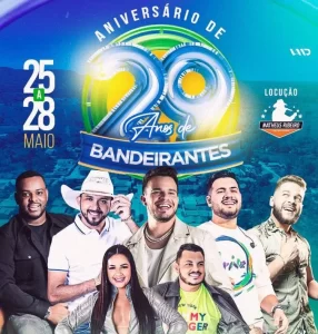 Confira a programação do aniversário de 29 anos de emancipação política de Bandeirantes