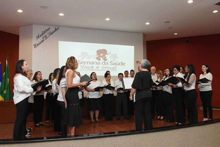 9Ãª Semana da SaÃÂºde ÃÂ© aberta com estreia do coral MP em Canto e palestra motivacional