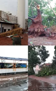 Temporal assusta moradores de  no norte do Estado