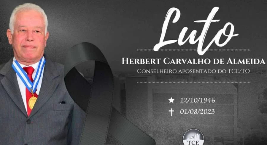 Morre aos 76 anos, Herbert Carvalho de Almeida, conselheiro aposentado do Tribunal de Contas do Tocantins