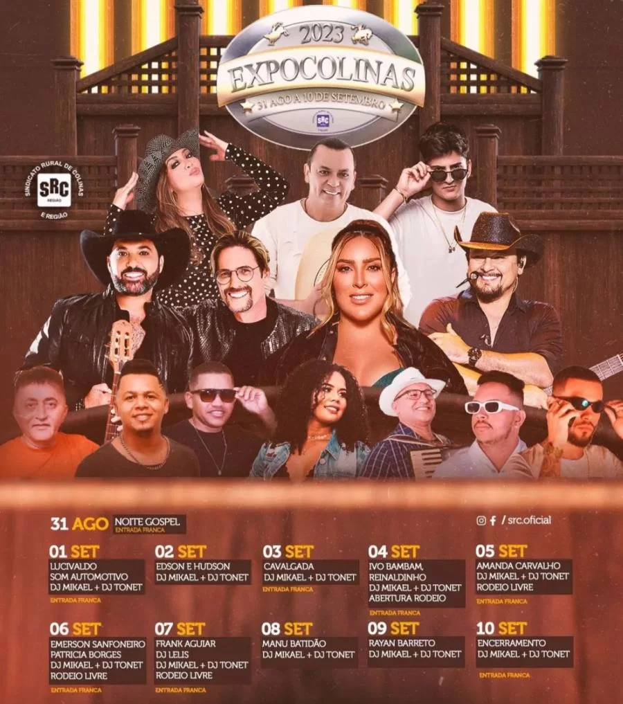 Expocolinas começa nesta sexta, 01; confira a programação completa