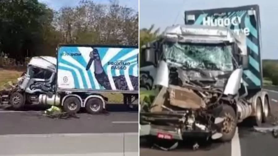 Carreta que transportava equipamentos da dupla Hugo e Guilherme se envolve em acidente