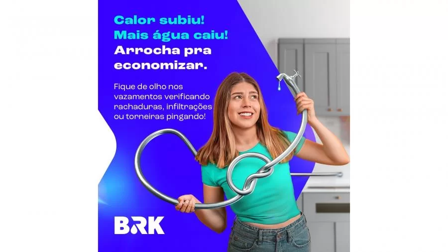 BRK lança campanha "Arrocha para economizar" para incentivar o consumo consciente no Tocantins