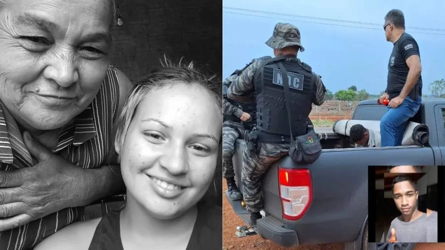 Homem que matou ex-namorada e a mãe dela com golpes de facão é encontrado na mata e preso