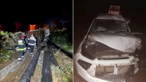 Acidente entre caminhonete e caminhão mata motoristas e deixa trÃªs pessoas feridas próximo a Nova Olinda