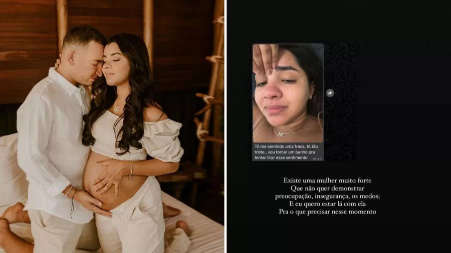 Ary Mirelle, mãe do 1Âº filho de João Gomes, passa por cirurgia de emergÃªncia e cantor fica aflito: "Neném pode nascer"