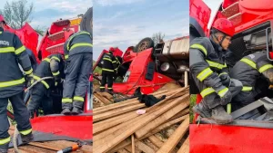 Jovem motorista morre após perder controle de carreta carregada com madeira