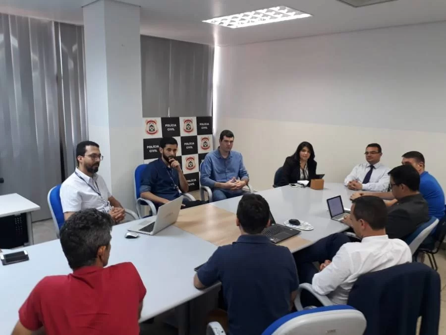 Delegado-geral da PolÃÂ­cia Civil recebe visita de representantes da Secretaria Nacional da SeguranÃÂ§a PÃÂºblica