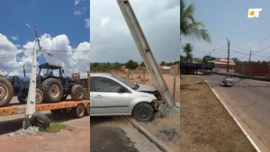 Pelo menos 1 poste é derrubado por dia no Tocantins, aponta balanço