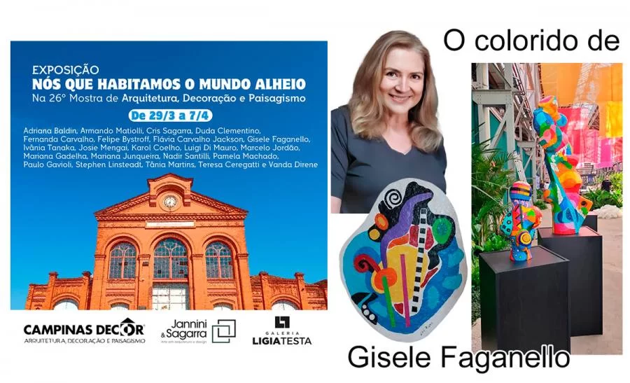 Gisele Faganello apresenta sua arte uma vez mais na Campinas Decor