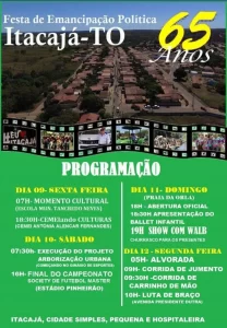 ItacajÃÂ¡ comemora seus 65 anos com grande programaÃÂ§ÃÂ£o