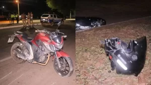 Motociclista sai para comprar cigarros com moto emprestada e morre após colidir em cheio com poste de energia elétrica