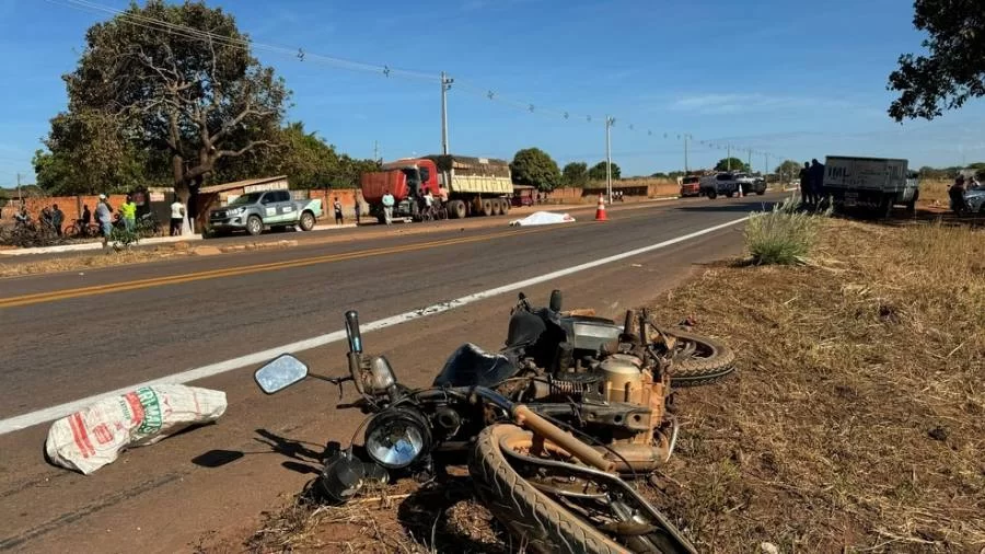 Idoso morre após colidir motocicleta com carro na BR-010 no TO