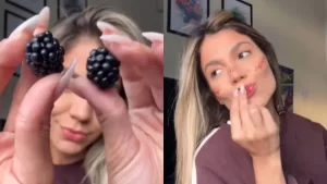 Hariany Almeida causa polÃªmica ao usar amora em tutorial de maquiagem