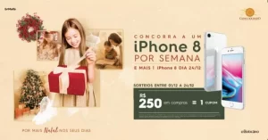 1 IPhone 8 por semana para garantir mais pessoas premiadas