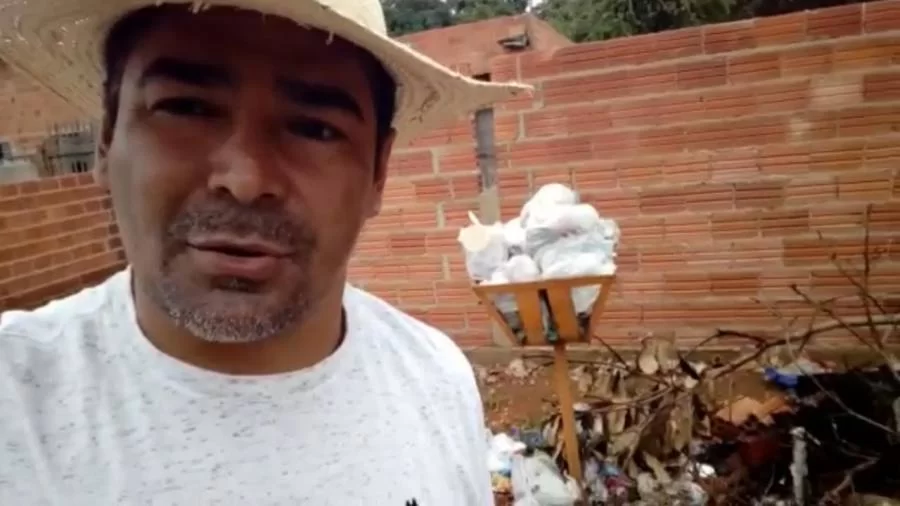 Morador de Colinas do Tocantins grava vÃÂ­deo cobrando coleta de lixo que nÃÂ£o acontece ÃÂ¡ 20 dias